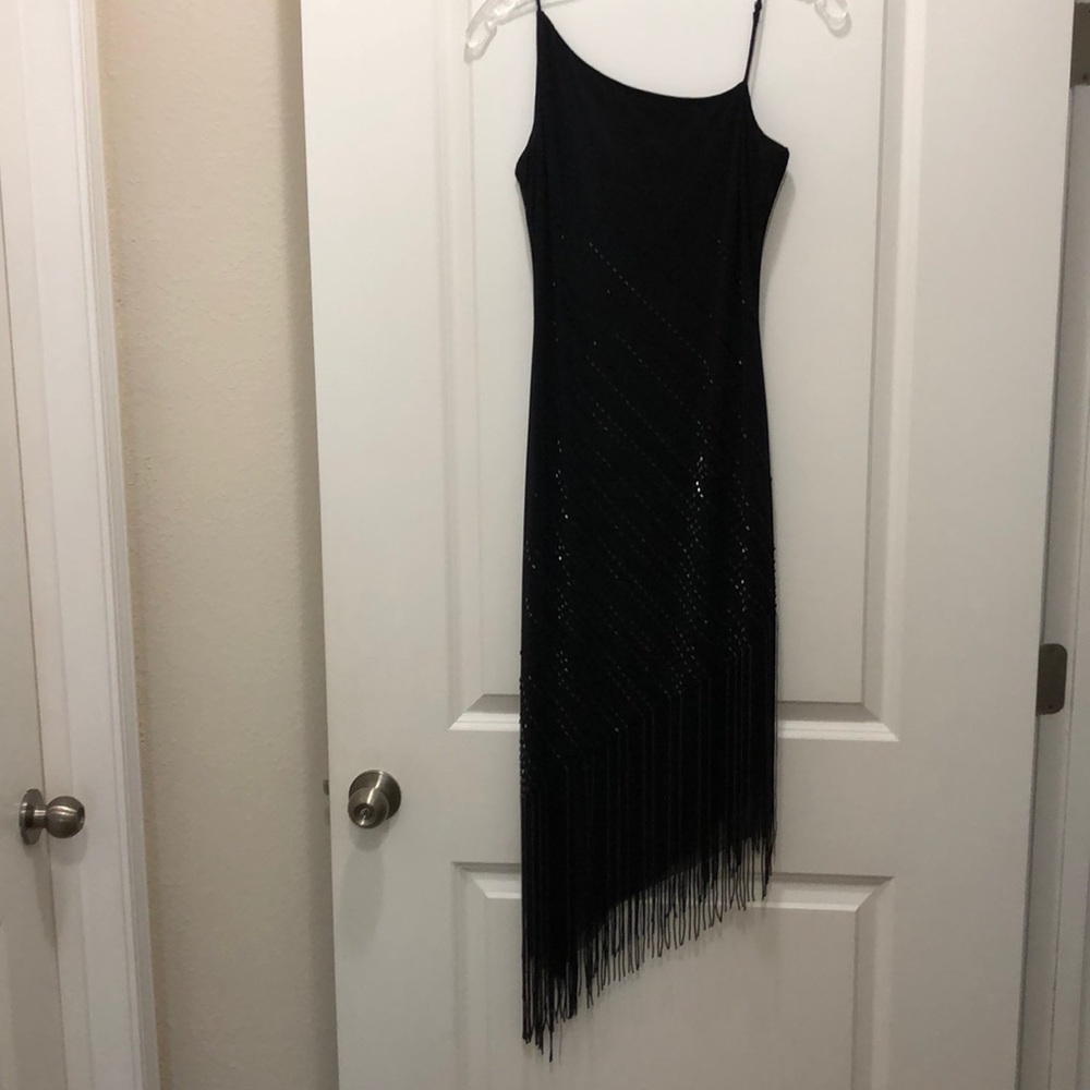 Black BCBGMAXAZRIA Beaded Dress